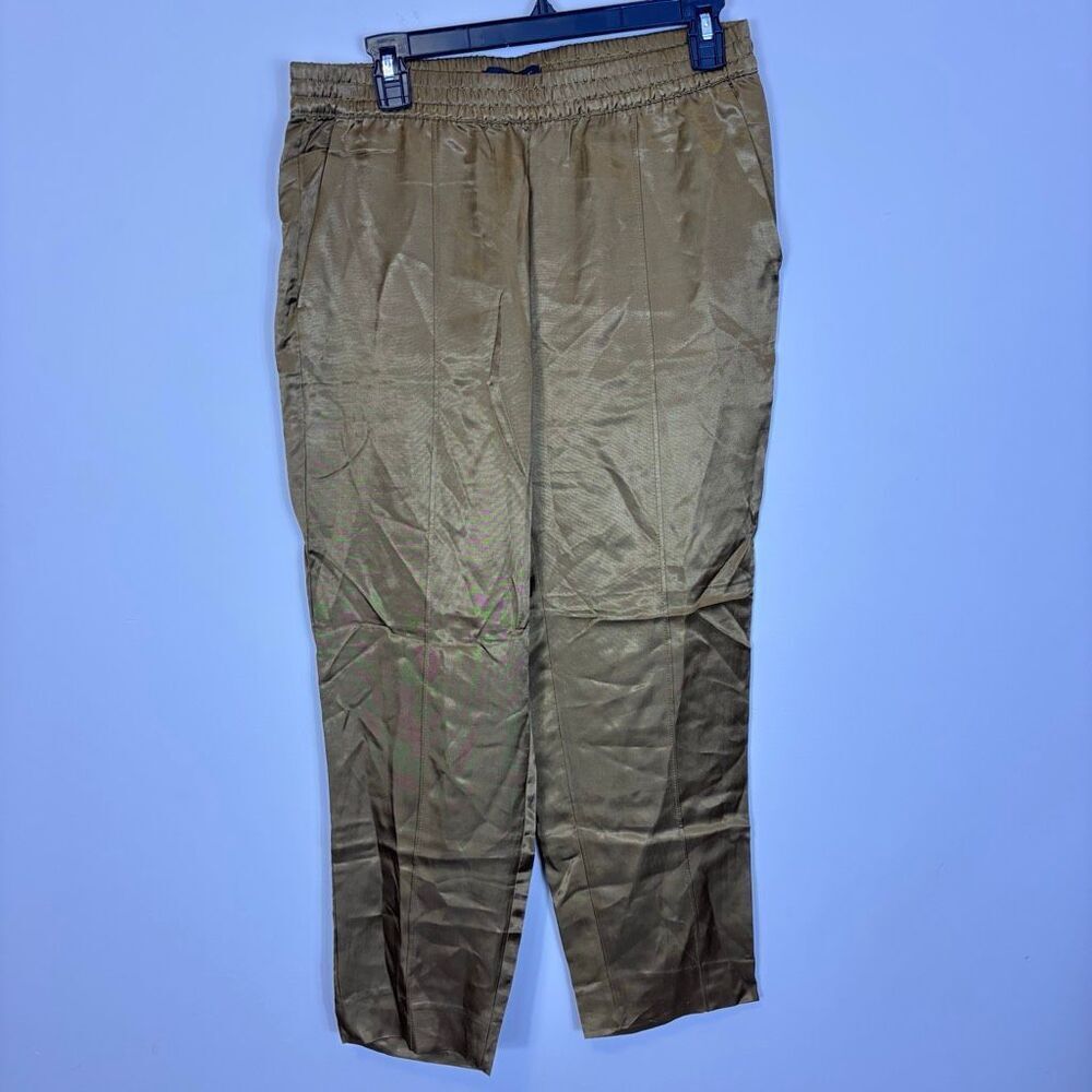 New Banana Republic Golden Satin‎ Straight Leg Pull On Pants Size Small